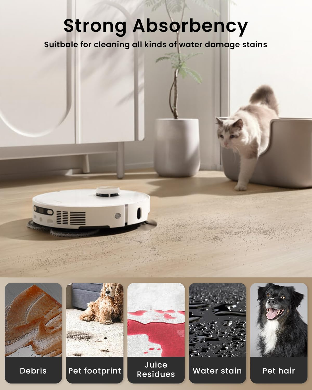 12Pcs Microfiber Mop Cloth Pad for Roborock Q Revo,Qrevo S,Qrevo Pro,Qrevo Plus,Qrevo Master,Qrevo Slim,Qrevo Curv,Qrevo Edge,Qrevo Maxv,Saros 10R,QV35A Robot Vacuum,Washable Mopping Cloth Accessories - S5 Max Mop5 image number 2