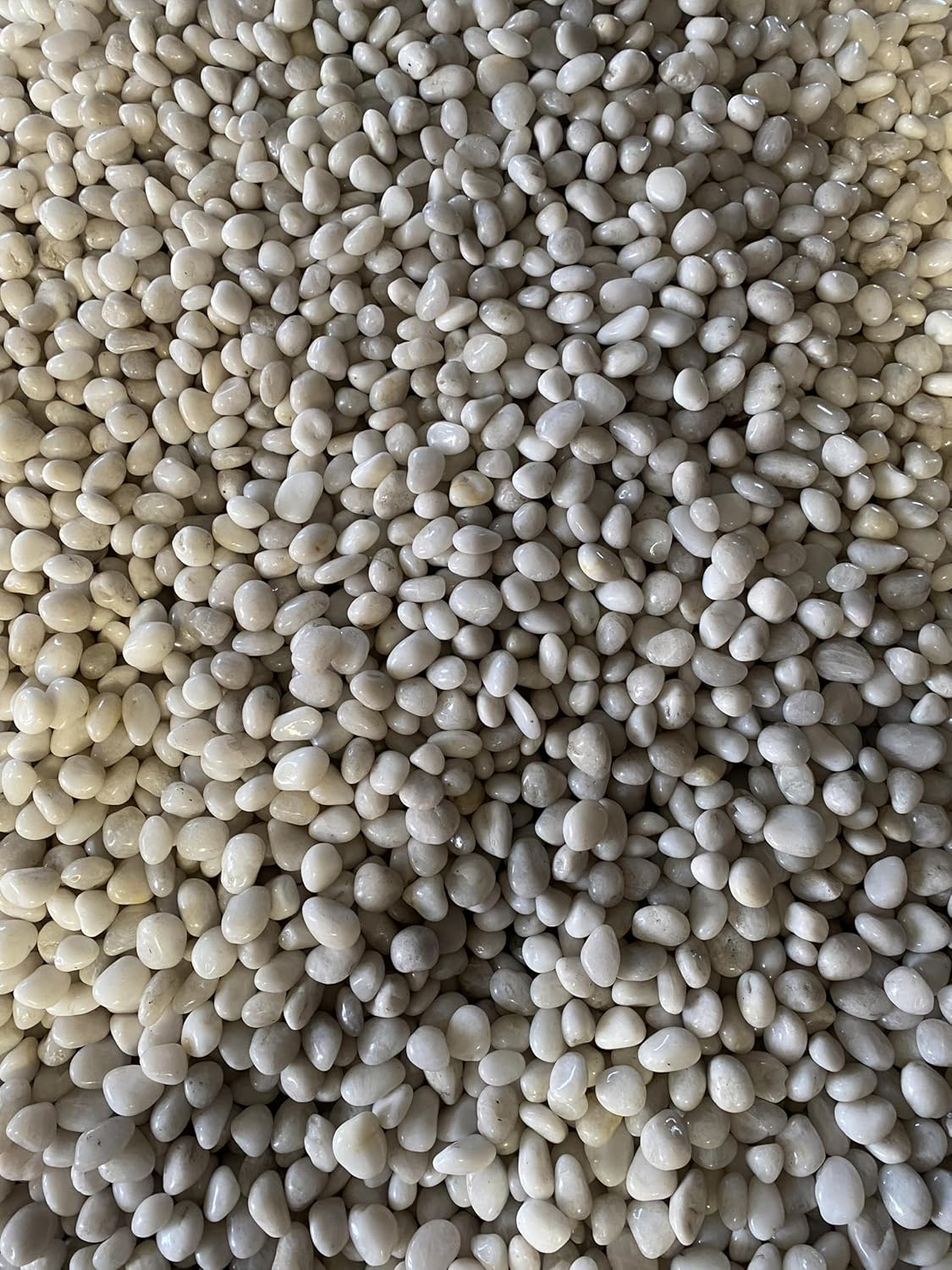 1KG White Natural Stone,Polished Pebbles for Garden,Landscaping,Aquariums