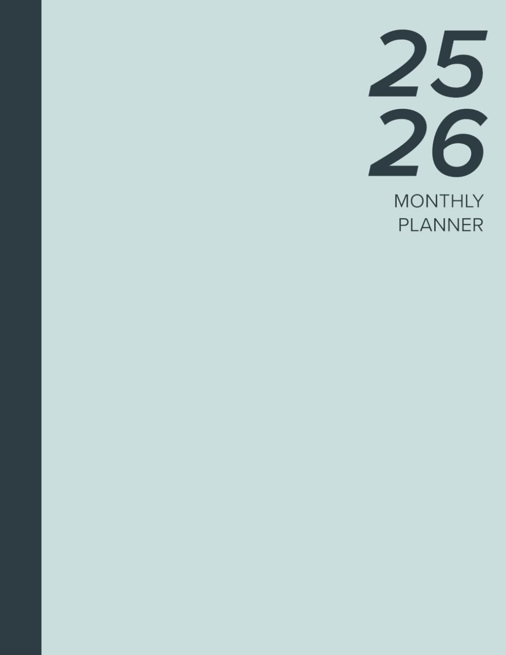 2025-2026 Monthly Planner: Large, Simple 2 Year Calendar & Schedule Organizer (January 2025 through December 2026) - Kraft Blue Cover