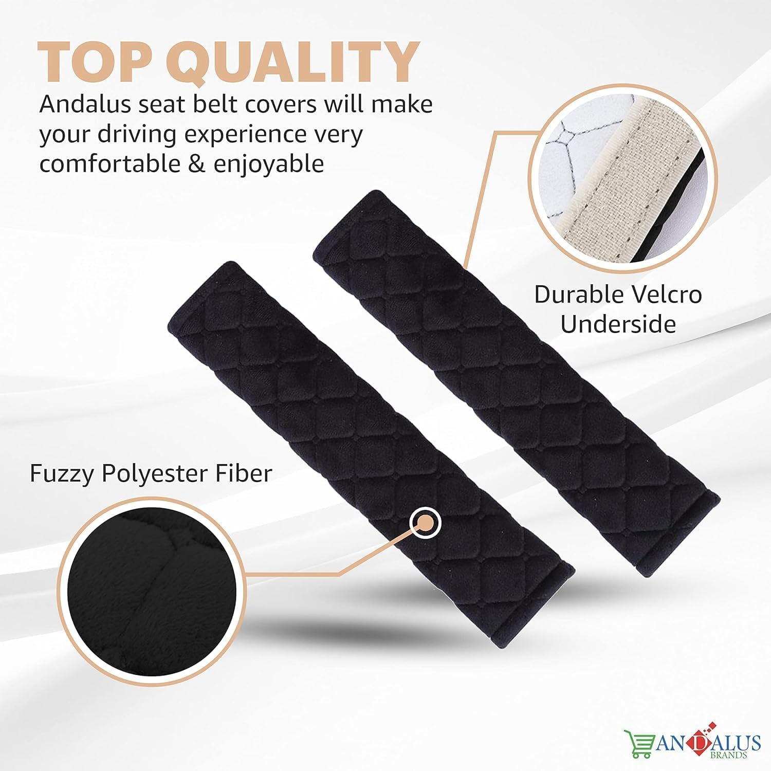 4Pcs Seat Belt Cover Pad Seatbelt Car Strap Covers Seat Universal Cover Soft Shoulder Pad for Helping Protect Your Shoulder from the Rubbing to Release Stress to Neck and Shoulder for Kids & Adults