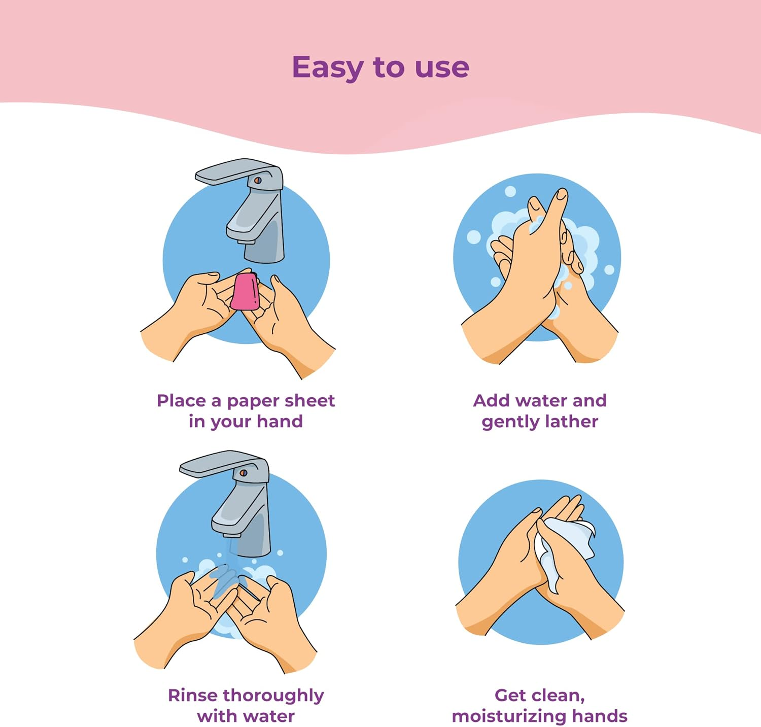 Gadgetime USA Paper Soap Assorted 4 Pack (20 Sheets per Pack) image number 4