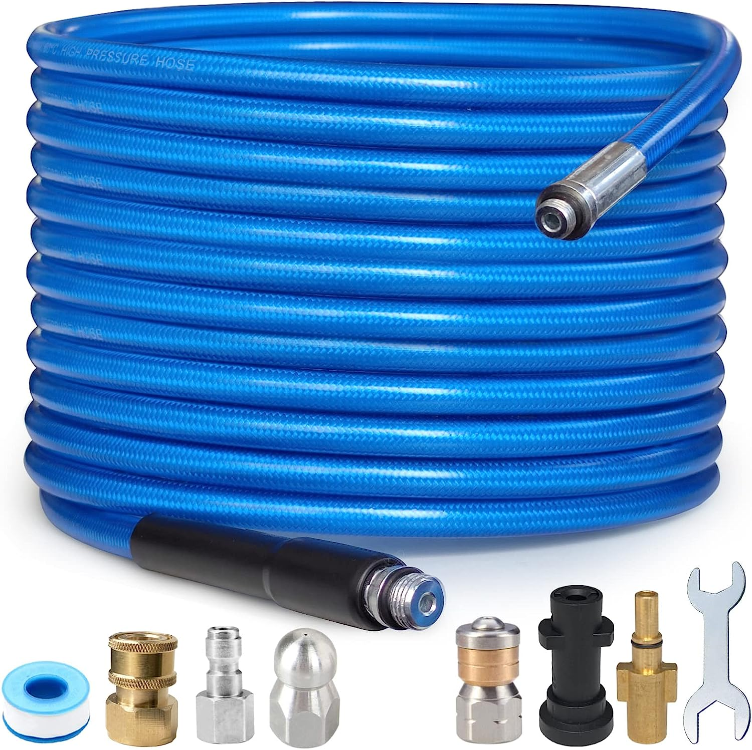 10M High Pressure Washer Drain 3000 Psi/180Bar Hose Cleaning Kit Sewer Jetter Kit for Karcher K2-K7 Series & Bosch AQT Household Use Pressure Washer&hellip;