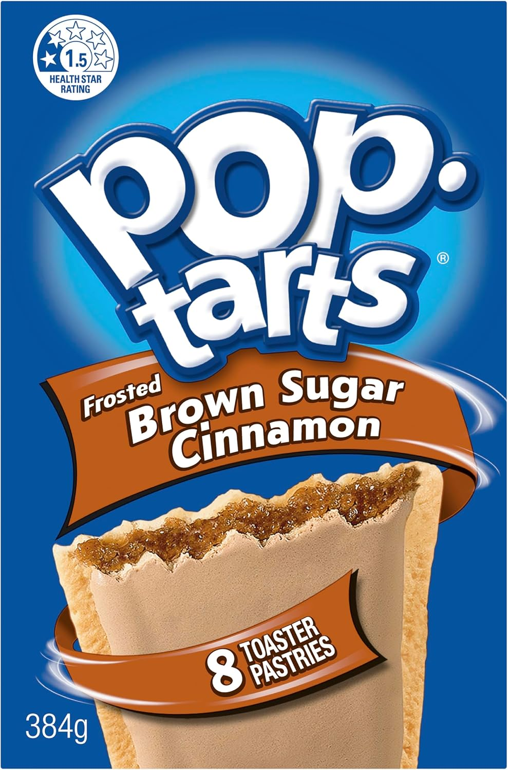 Kellogg'S Pop-Tarts Brown Sugar Cinnamon Toaster Pastries 384G, 8 Count (Pack of 1) image number 2