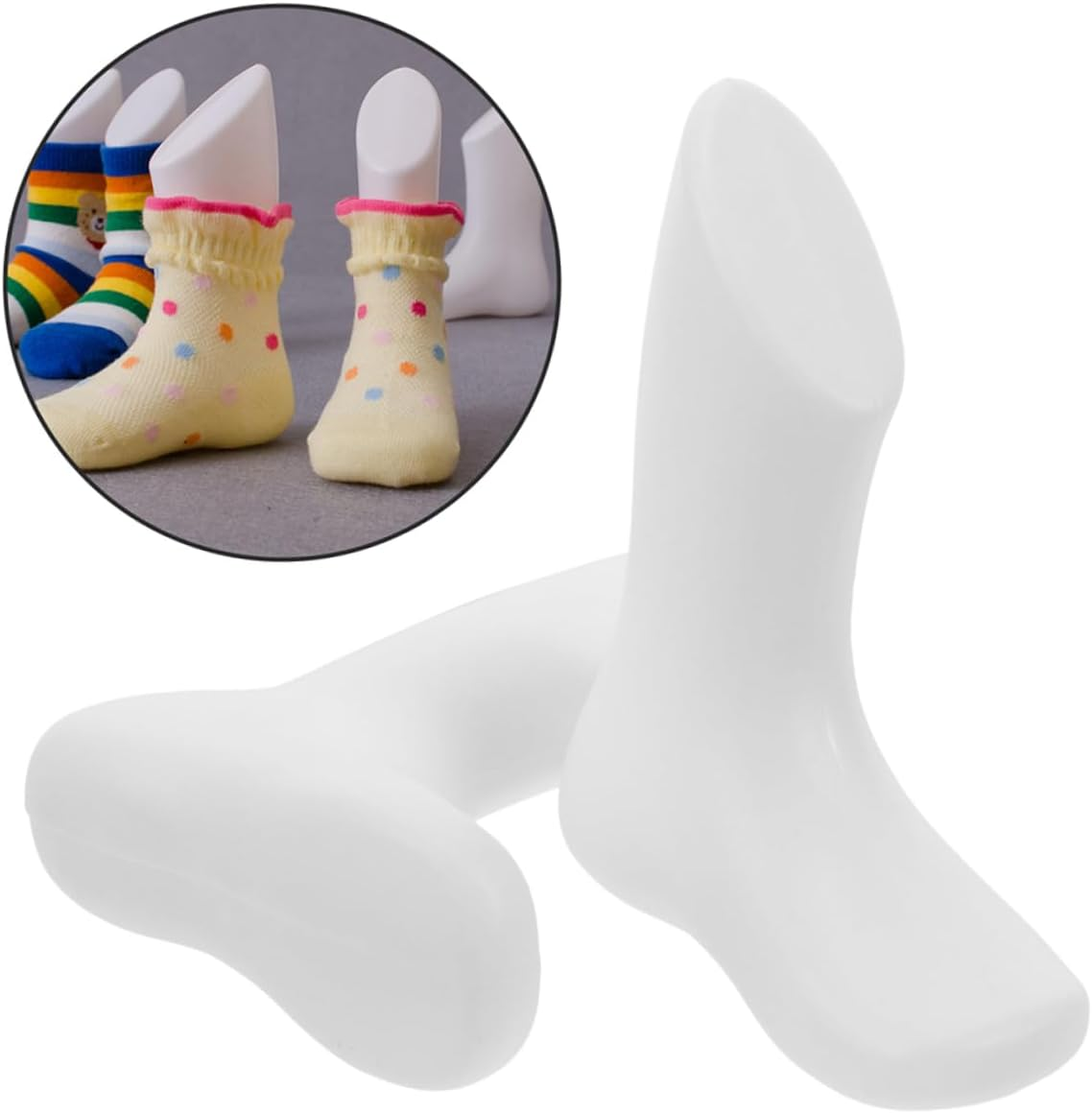 Sosoport 2Pairs Boy Girl Boys and Girls Foot Mannequin Display Socks Foot Model Retail Store image number 1