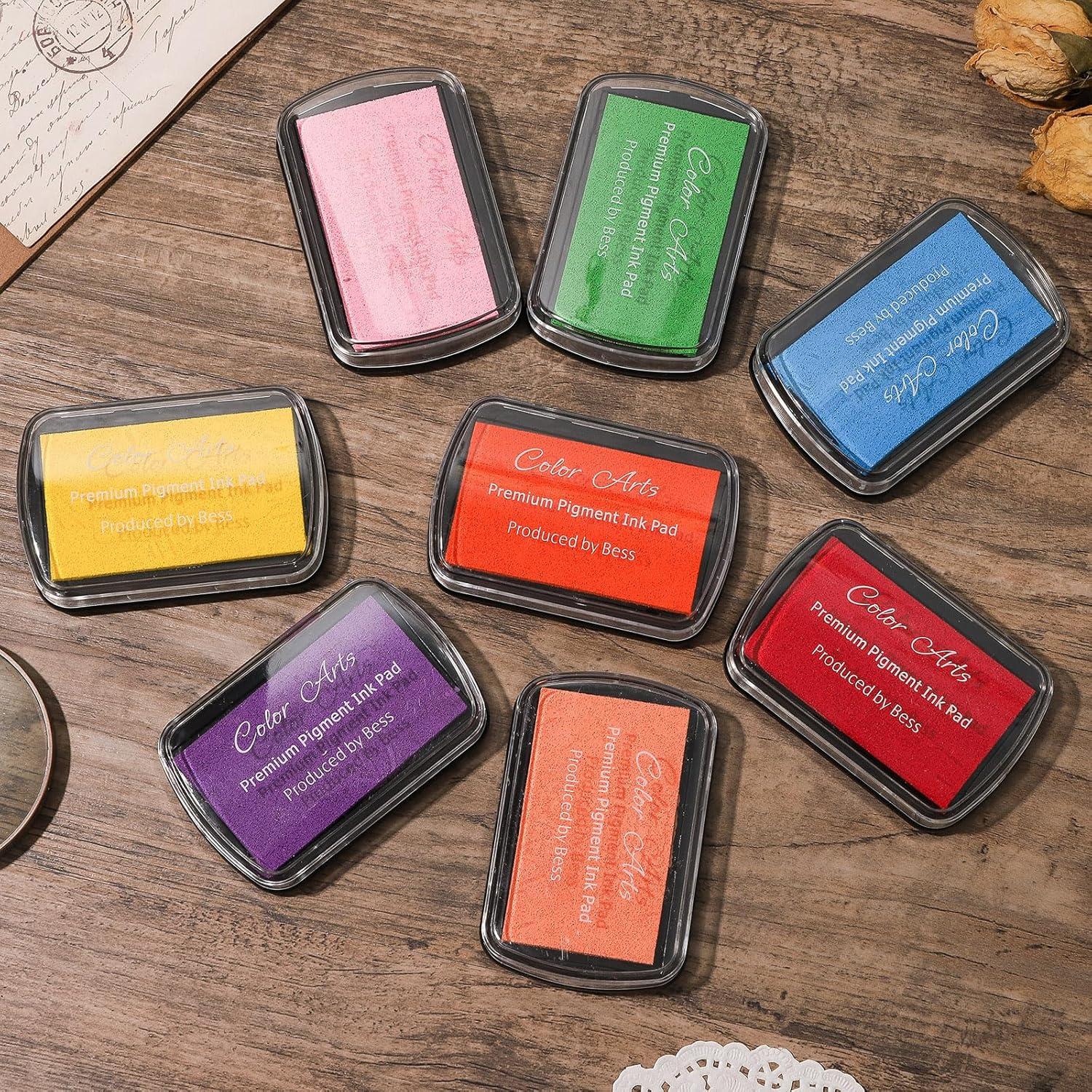 Gripebao Ink Pad for Stamps, Stamp Pads for Rubber Stamps, Washable Craft Ink Pad for Stamping, Permanent Fabric Ink Pad for Fingerprint, Card Making, Scrapbook, Paper, Wood (Silver) image number 6