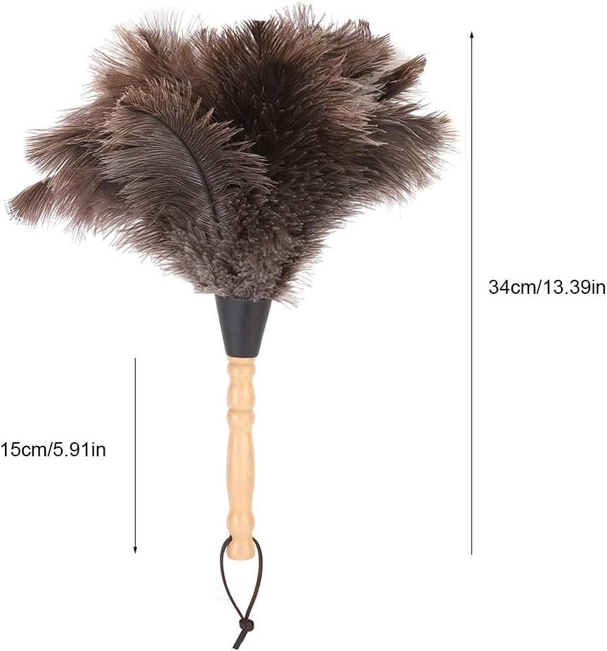 Ostrich Feather Duster, Multipurpose Cleaning Supplies Reusable Car Duster Interior Exterior Cleaner Washable for Cleaning Supplies Keyboard Home Office image number 1