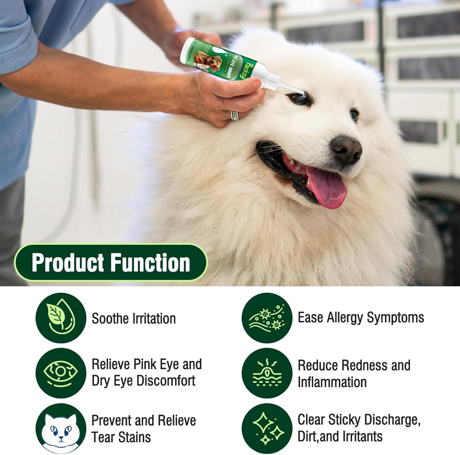 120Ml/4.06Fl Oz Cat and Dog Eye Drops,Soothing Relief for Itchy,Irritated Eyes,All Natural Formula,Tear Stain Remover and Hydrating Eye Care for Pets,Safe for Dogs and Cats image number 6