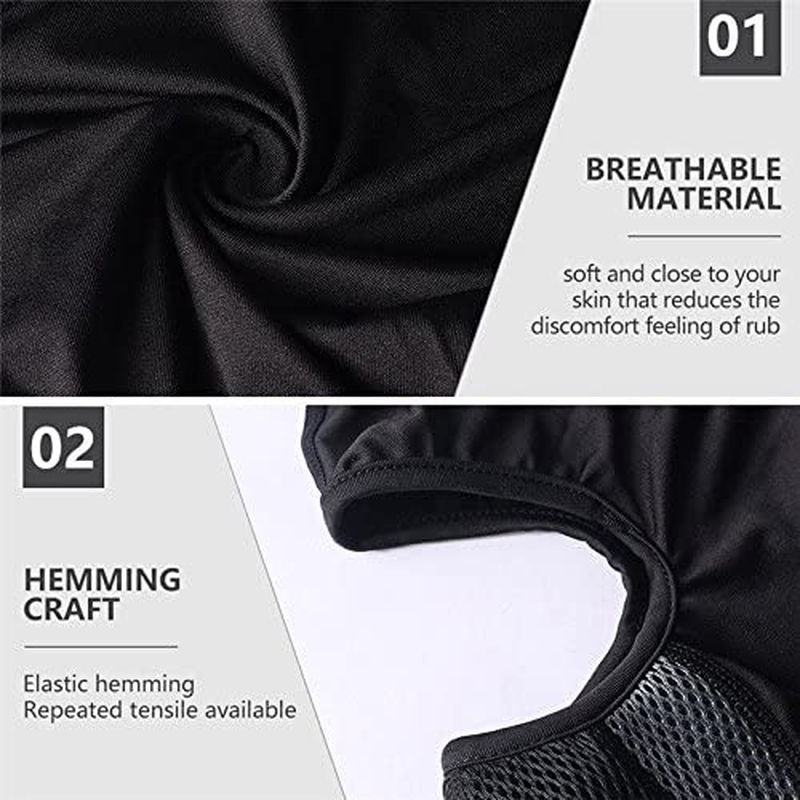Nomel Ski Motorcycle Cycling Balaclava Full Face Mask Neck Scarf Windproof Outdoor AU (Black) image number 2