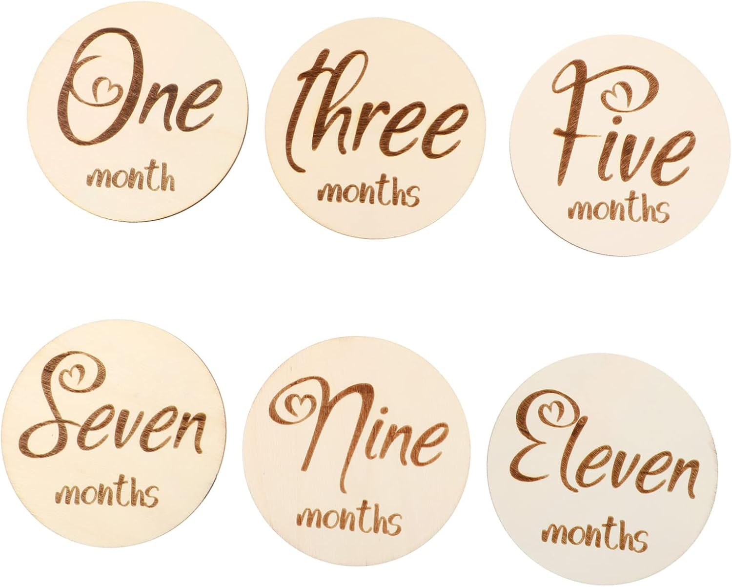 6Pcs Double Sided Monthly Milestone Cards Growth Photo Props Safe Reusable Odorless Keepsake for Boys image number 1