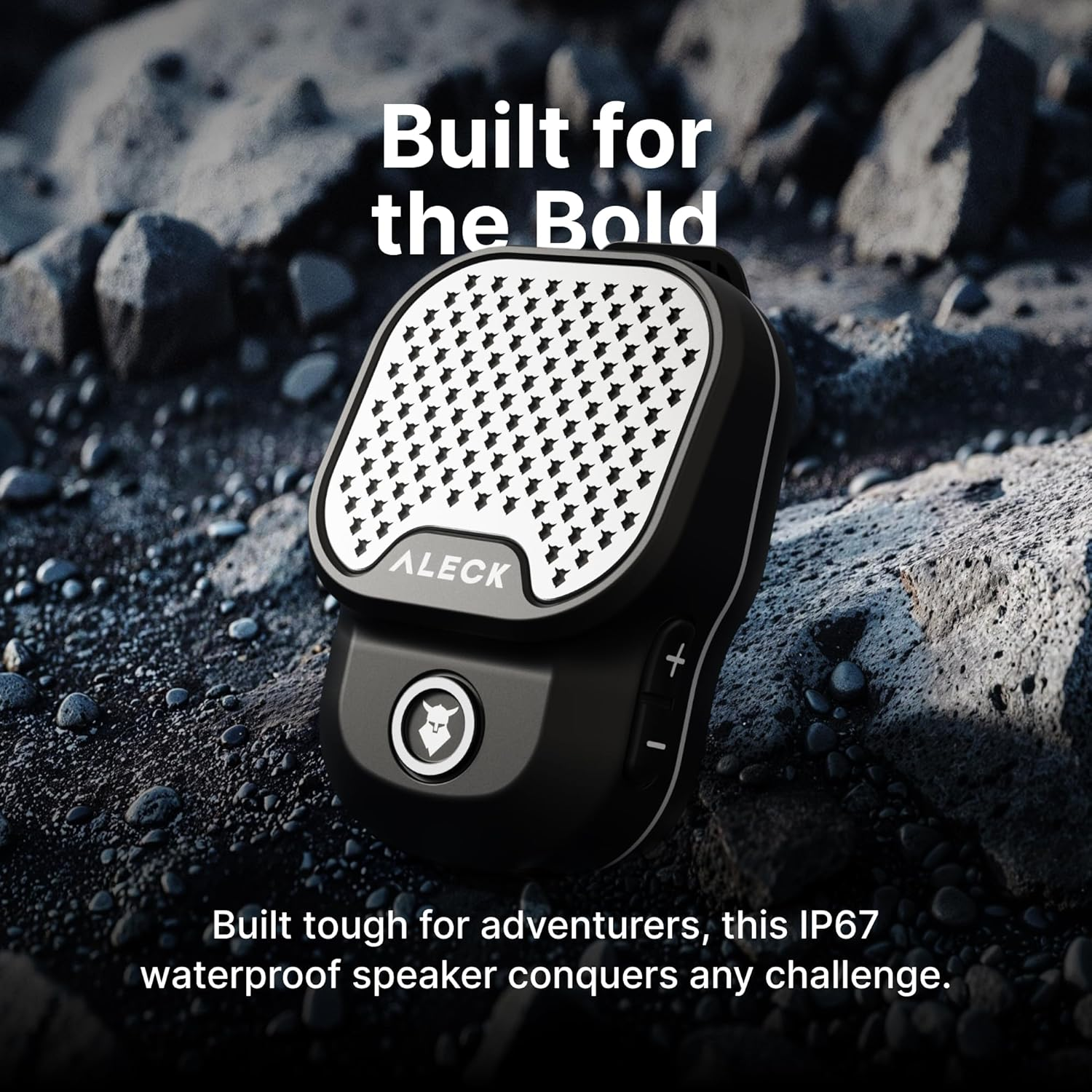 ALECK ROX Wearable Bluetooth 5.3 Speaker &ndash; 32H Playtime Clip-On Wireless Portable Speaker, IPX7 Waterproof, ENC Mic for Crystal-Clear Calls, ROX Duo Mode for Stereo Sound, Jobsite Tough Design