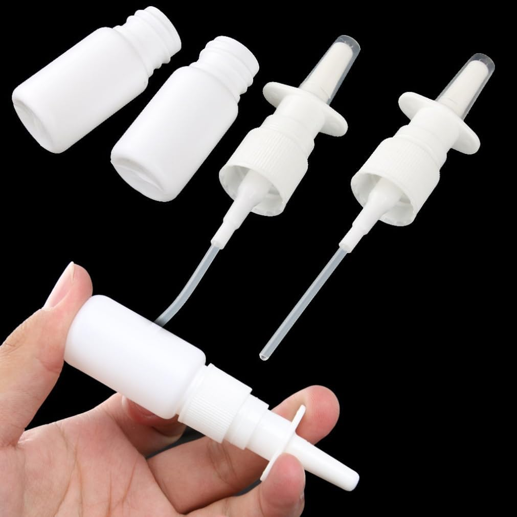 Nasal Spray Bottles 30Ml Empty Plastic Refillable Mist Nose Sprayer Bottle Container 2PCS Sports Equipment image number 3