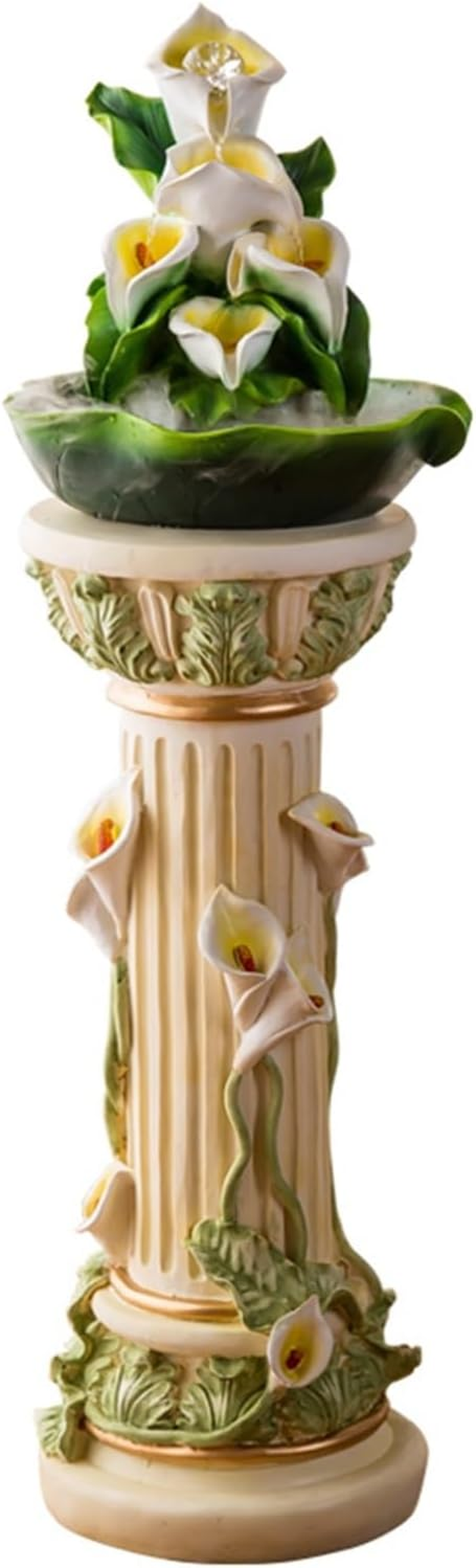 Outdoor Fountain Waterfall Fountain Indoor Water Calla Lily Creative Relaxation Home Decor