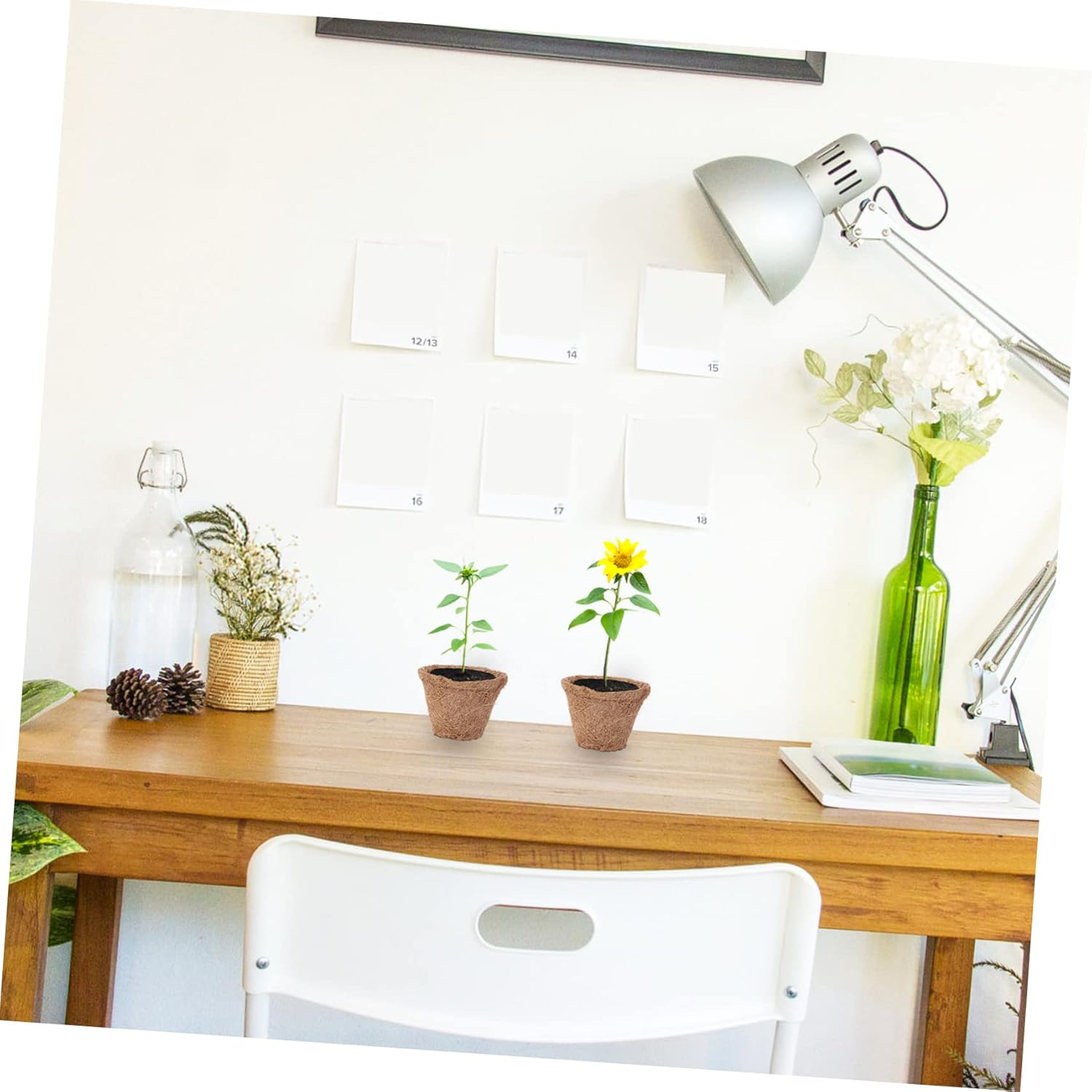 Sosoport 20Pcs Coconut Fiber Planter Decorative Flowerpot Plant Nursery Container for Indoor Outdoor Use for Gardening Supplies and Container Needs image number 5