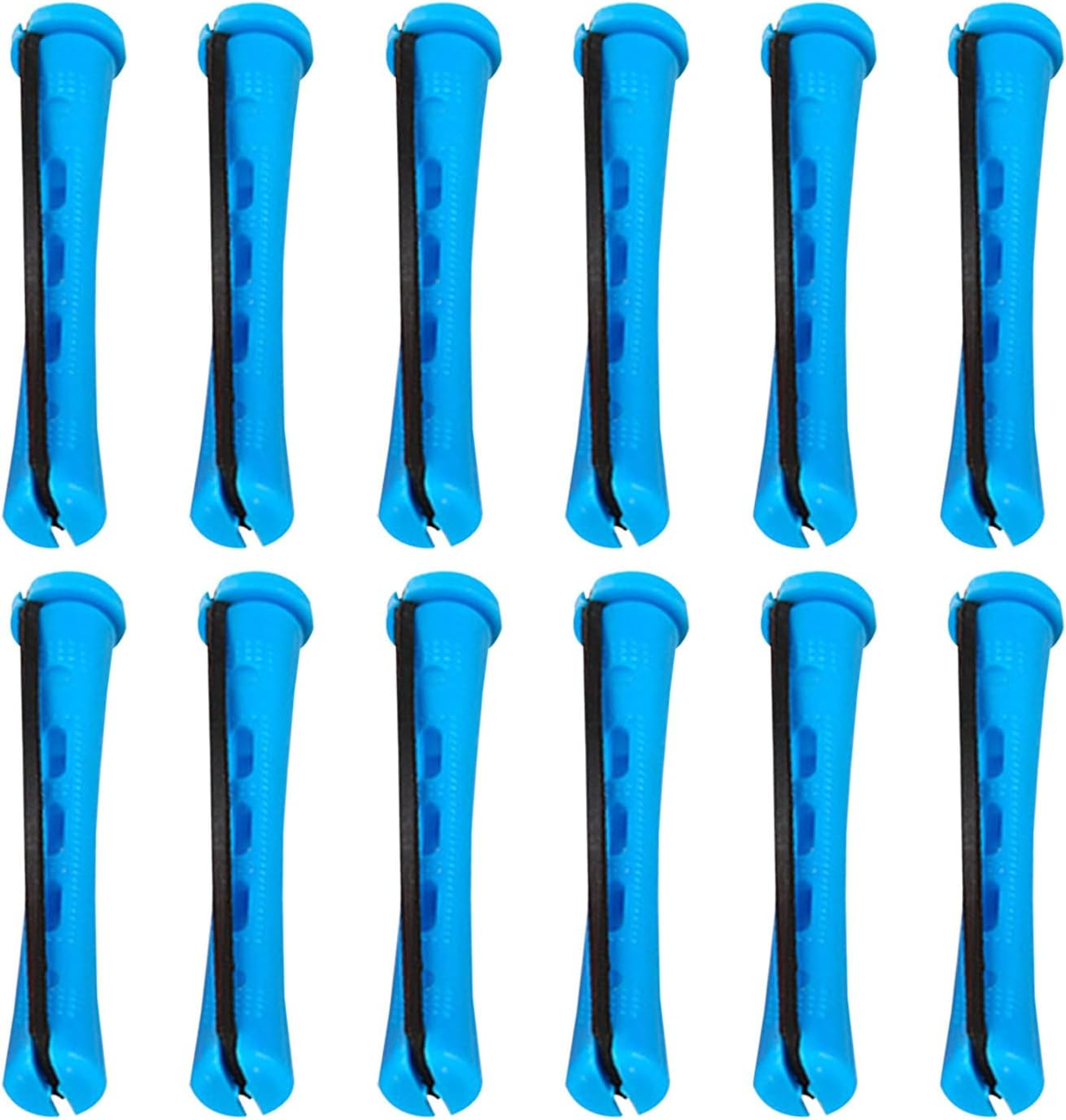 Whnbuij No Heat Hair Curlers | 12X Hair Rollers with Anti-Slip Rubber Bands - Heatless Tool, Portable Styler for Home Use and Travel