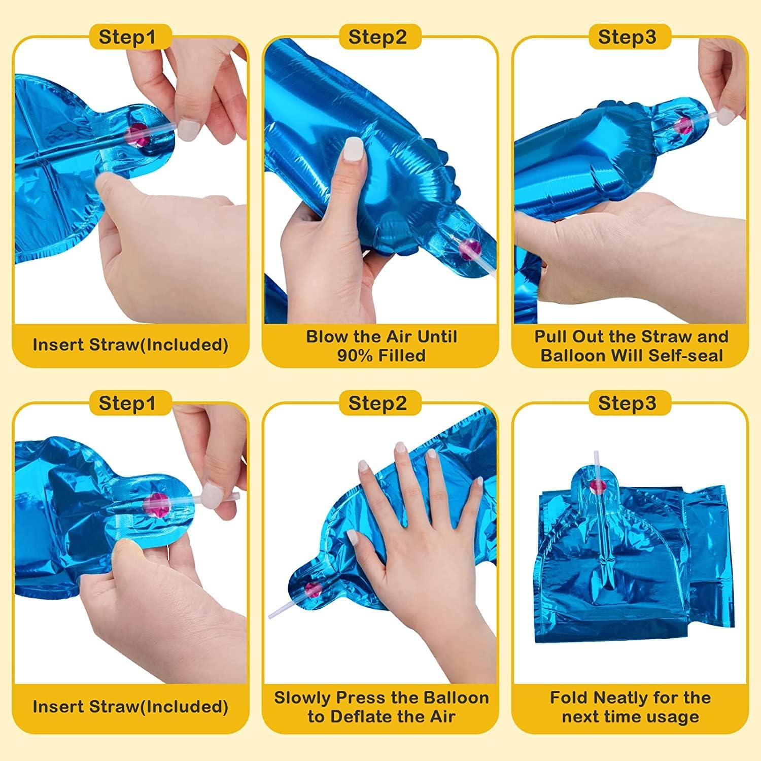 Blue Happy Birthday Balloons for Men Boy, 13PCS Letters Balloons 2 PCS Giant Star Foil Balloons 4 PCS Confetti Balloons 6 PCS Latex Balloons Birthday Party Decorations and Supplies Balloons - Black Gold image number 5