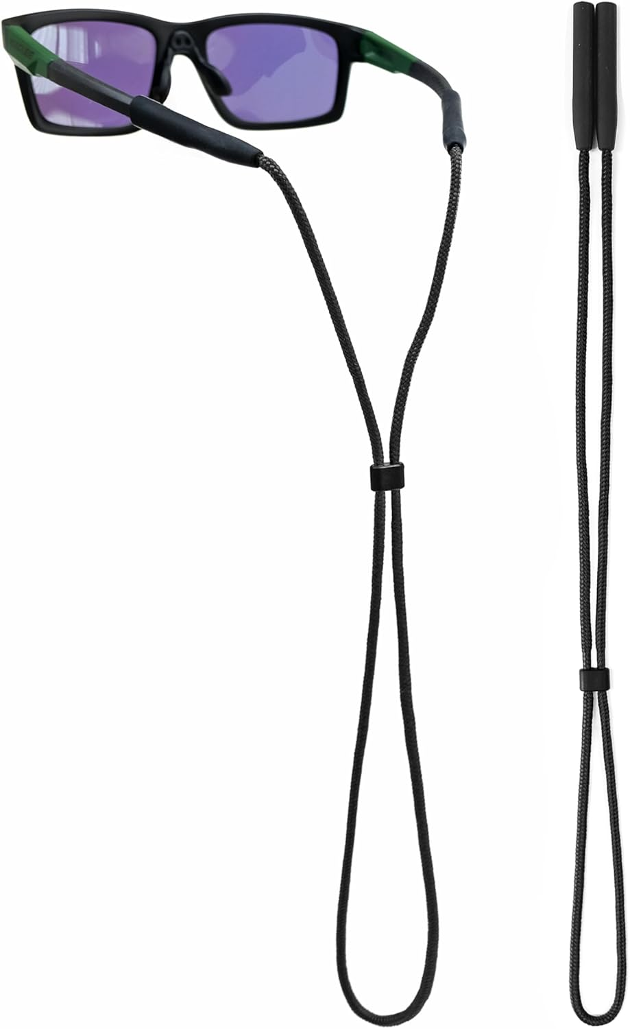 80Days Adjustable Eyeglass Strap: Nylon Retainer for Glasses and Sunglasses with Silicone Grips, Secure Fit