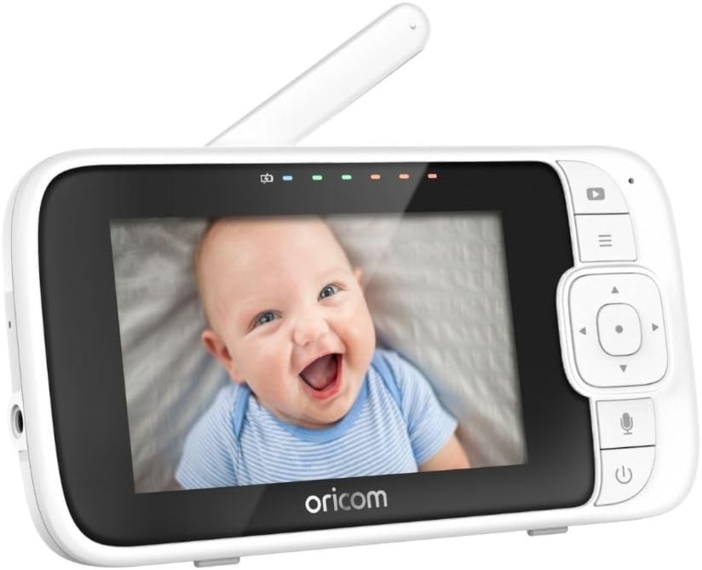 Oricom Smart Video Baby Monitor 4.3" Screen with with Motorised Pan-Tilt-Zoom: 1080P HD Camera with Night Vision, Two-Way Talk & Sleep Trainer Funct, Black/White (OBH430) image number 4