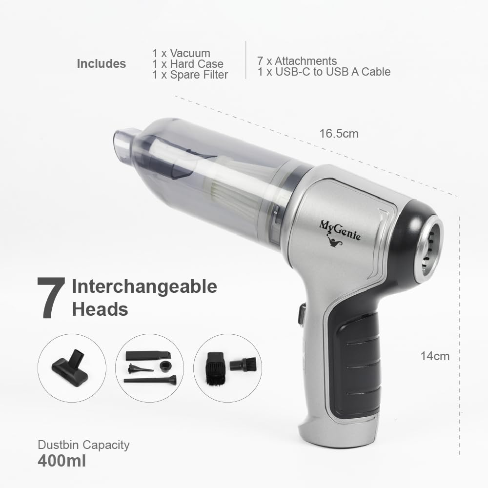 Mygenie Tornado Dual Action Mini Vacuum Blower 2 in 1 Car Home Portable image number 6