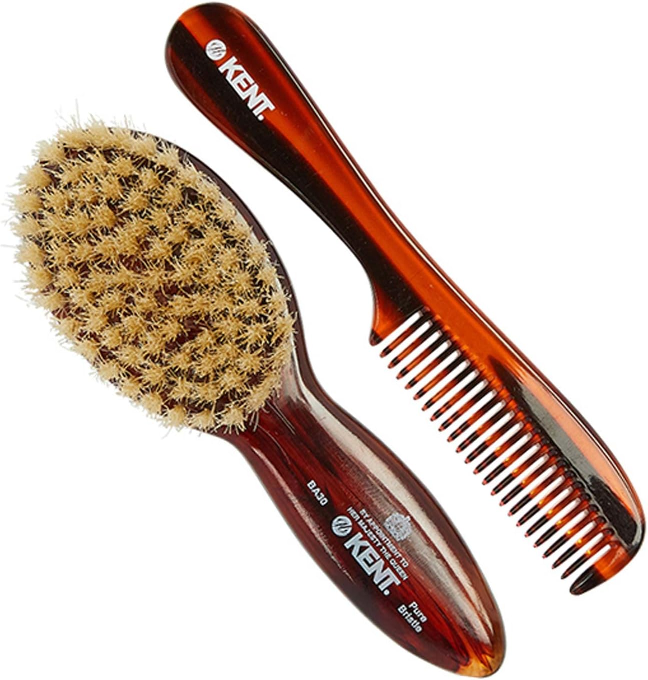 Kent Tortoise Shell Effect Baby Brush and Comb Set image number 4