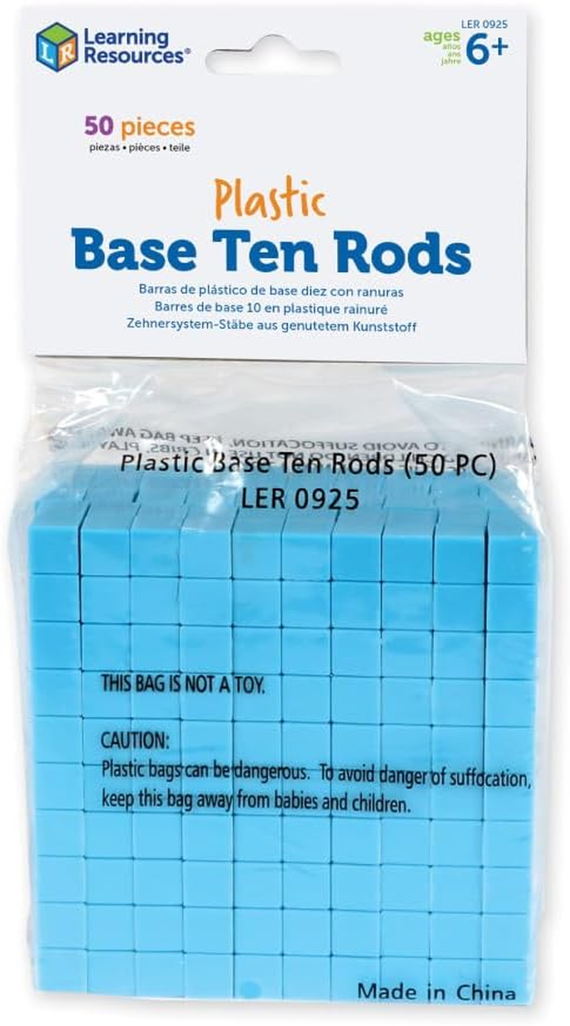 Learning Resources Blue Plastic Base Ten Cube, Early Math, Homeschool, Counting Toys, Ages 6+ image number 3