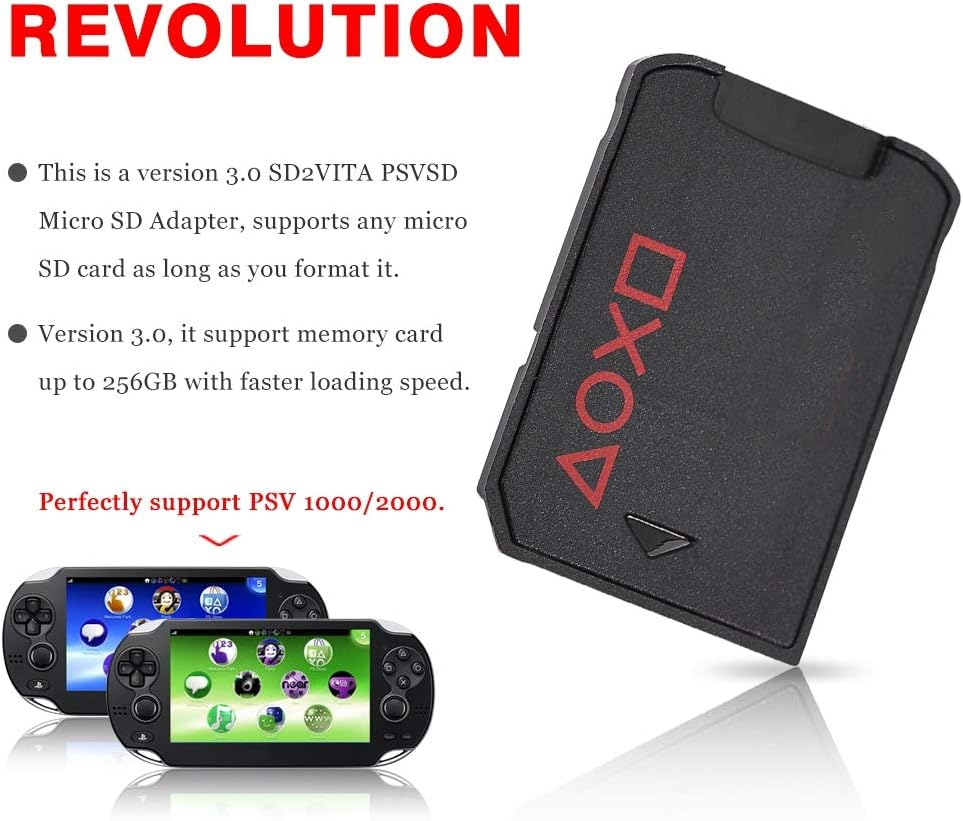 SD2VITA PSVSD Adapter, Version 3.0 for PS Vita Henkaku Enso 3.60 System, Supports up to 256GB image number 3