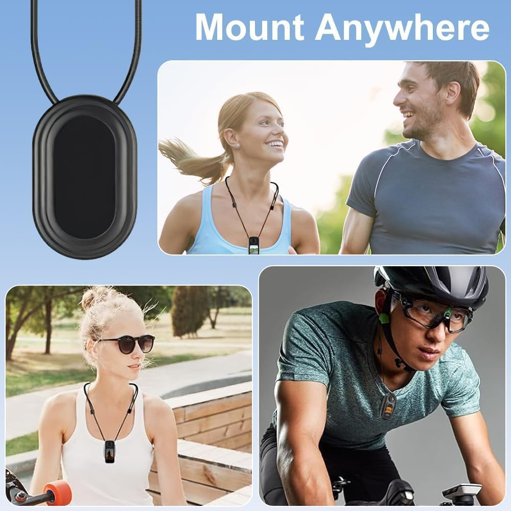 B-Qtech 180&deg; Action Camera, Wearable Sports Camera with 1.47 Inches IPS HD Display Screen, 2.7K Wide-Angle Video, Small Body Cam for Cycling, Diving, Travel, and Outdoor Adventures image number 6