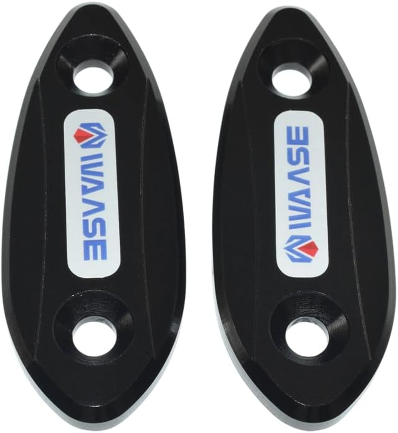 Motorbike Rearview Mirror Seat Decorative Cover Mirror Base for Kawasaki Ninja 250 250SL 300 400 650 ZX-6R ZX636 ZX6R ZX25R ZX-25R Ex250 Ex300 Ex650 (Black)