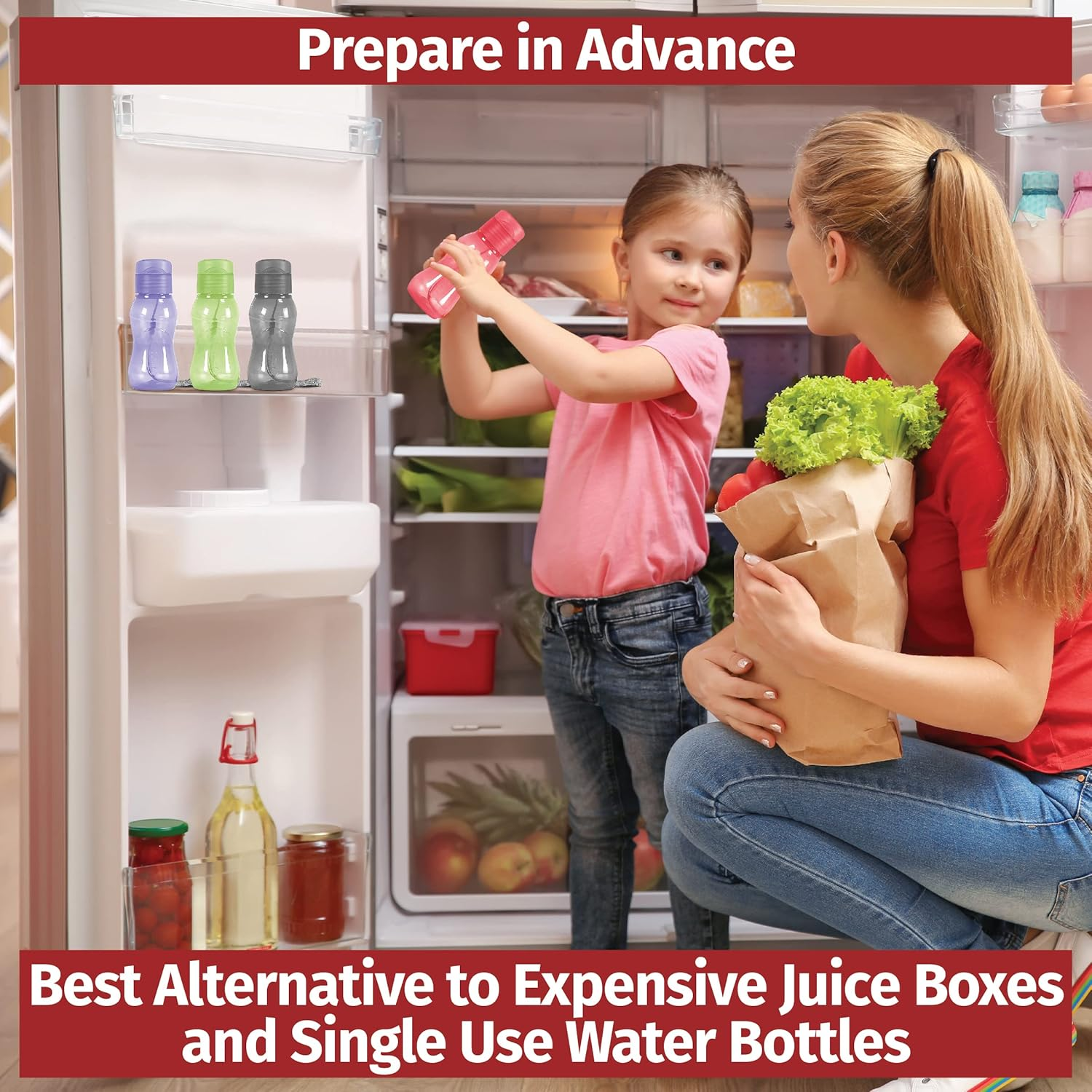 MILTON 8 Pack 6 Oz Kids Water Bottle for School Leak Free Flip Lid- Small Sports Water Bottle for Adults Carry Strap Party Favors for Kids Treats Prizes Gifts Goodie Bag Stuffers Bulk Pack Set of 8