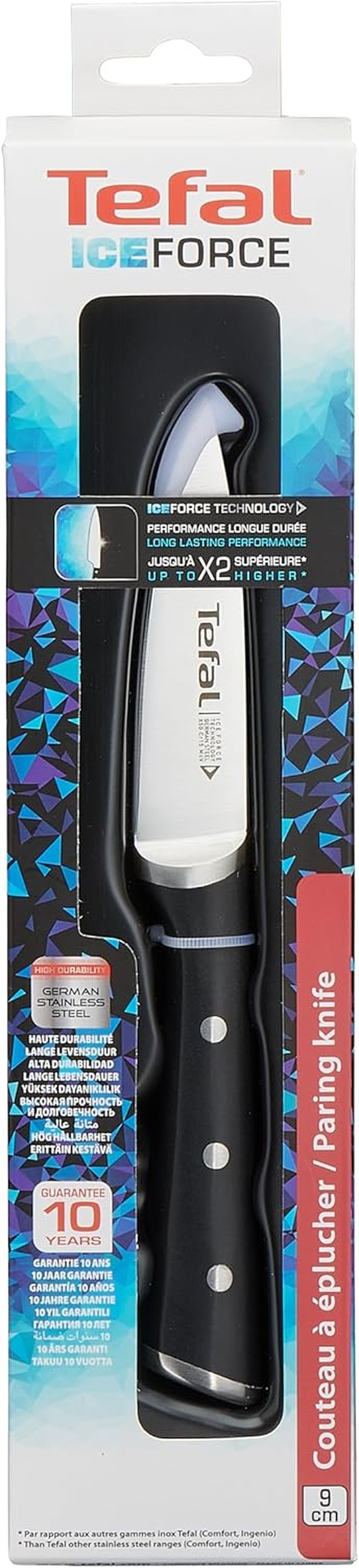 Tefal Ice Force Stainless Steel Paring Knife 9Cm, K2320514 image number 5