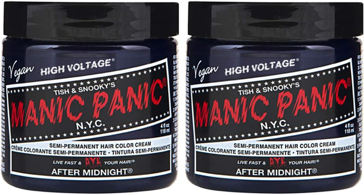 Manic Panic - after Midnight Classic Cream Vegan Cruelty Free Blue Semi Permanent Hair Dye - 2 X 118 Ml