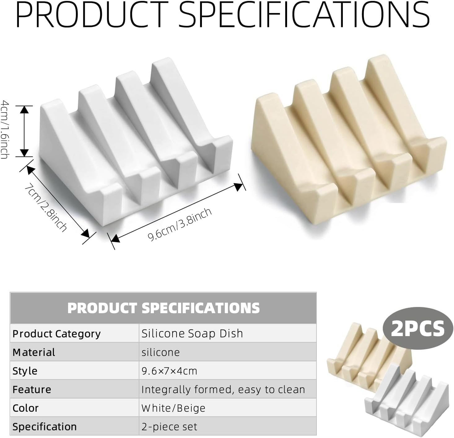 Soap Dish 2 Pcs Soap Holder Piano-Shaped for Bathroom, Kitchen, Soap Organizer, save Space and Keep Things Tidy image number 6