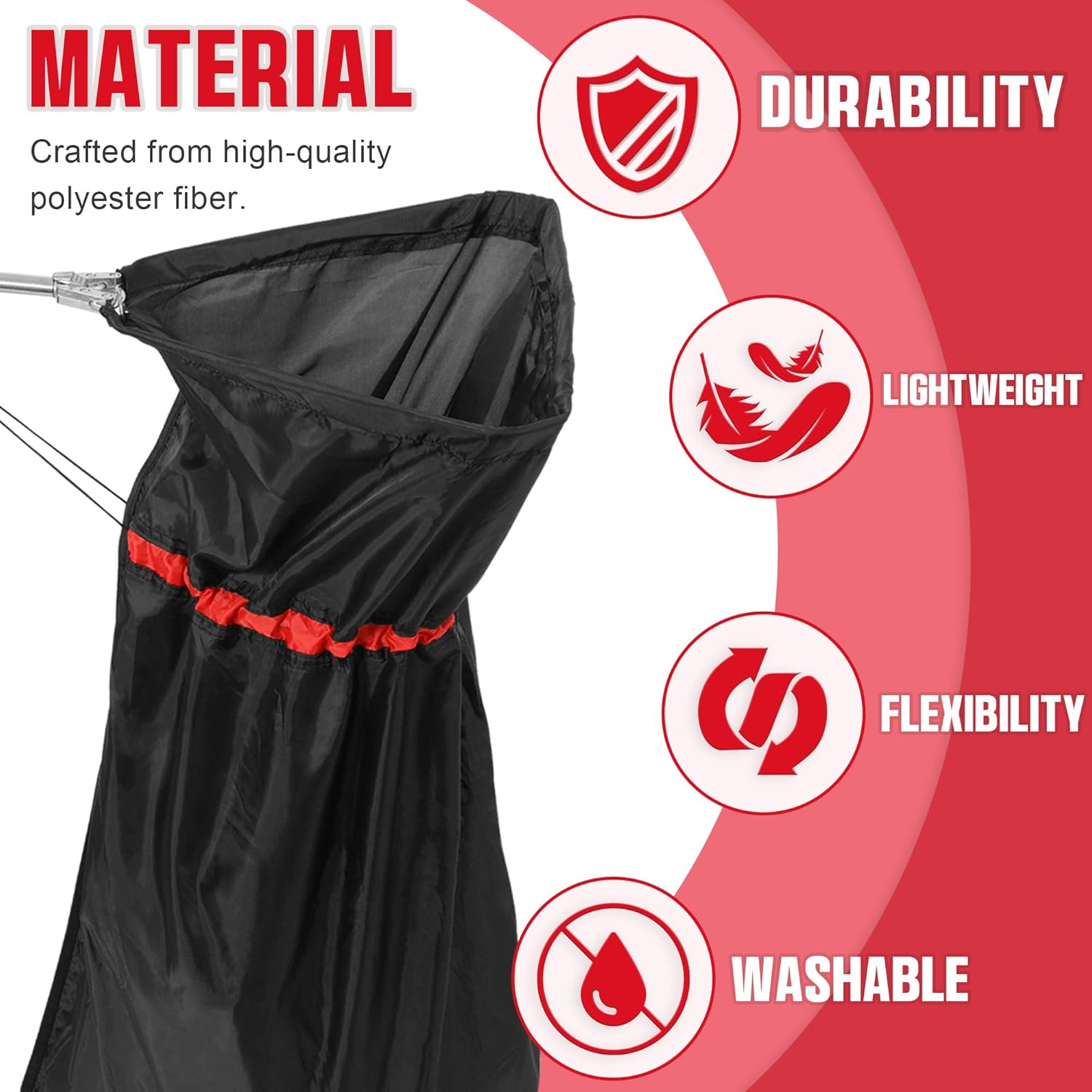 Trakem Snake Catcher Telescopic Pole Net Drawstring to Seal for Snake and Reptile Grabber, Non-Slip Rubber Handle, Extension Poles from 29 Inch to 66 Inch