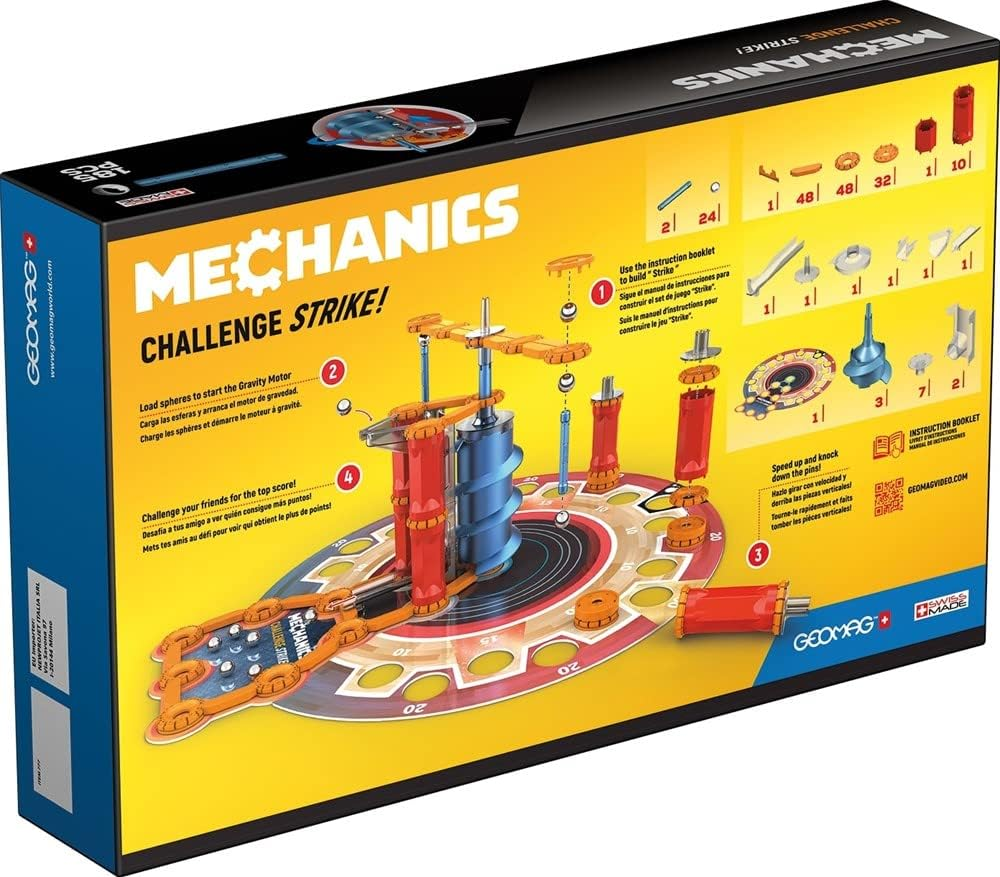 Geomag Mechanics 777 - Challenge Strike! Construction Game, 185 Pieces image number 2