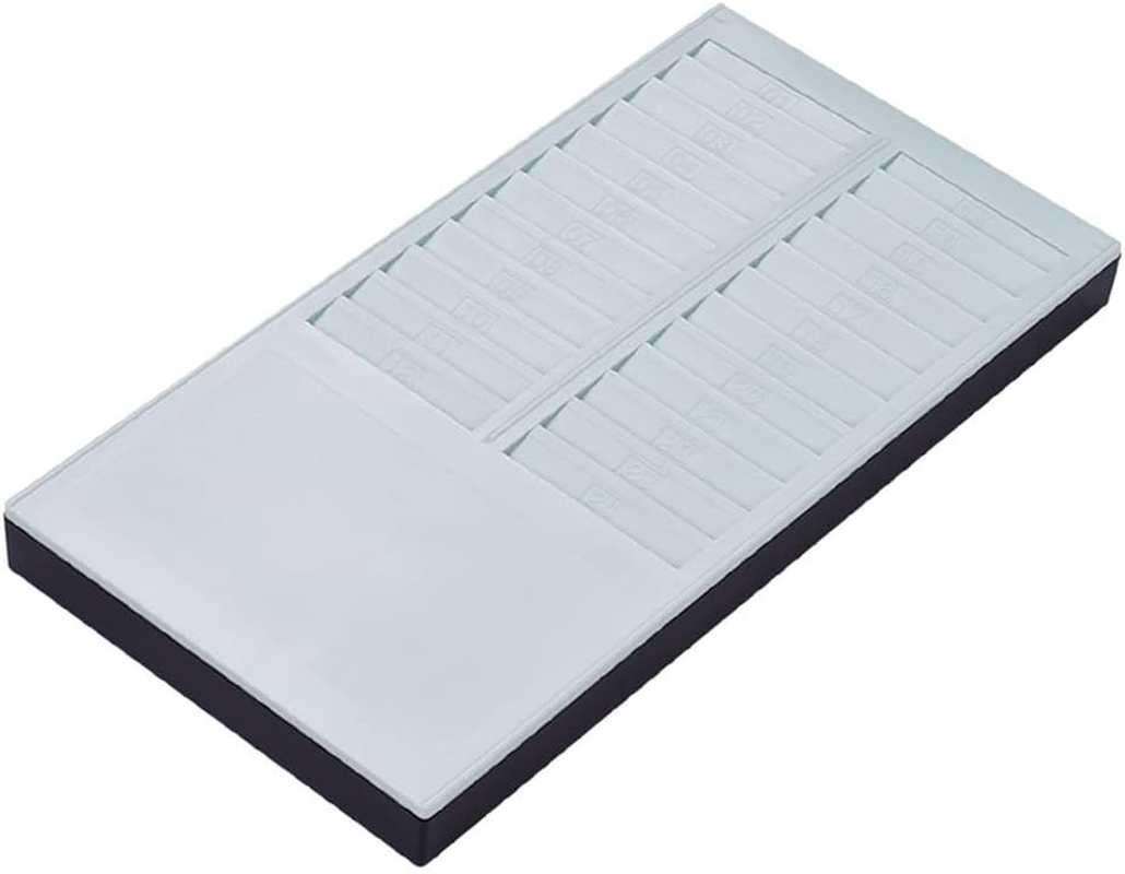 Time Card Rack, Time Card Rack Wall Mount Holder 24 Pocket Slot for Attendance Recorder Punch Time Office image number 2