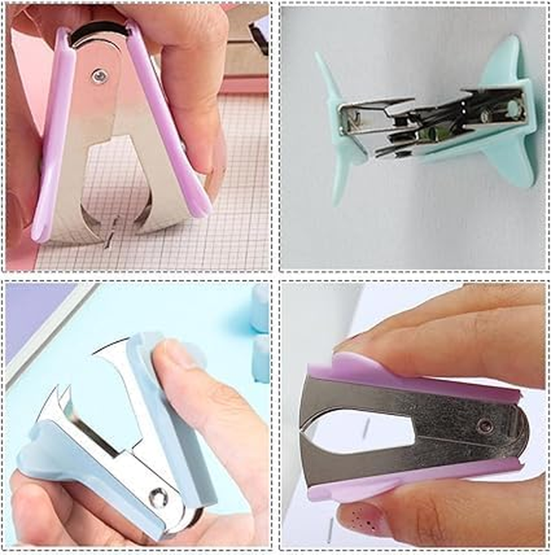 Mini Nail Remover Staple Remover, 4Pcs Staple Remover Staple Puller Stapler Remover,Staple Remover Metal Jaws Staples Puller,Staples Remover Stapler Puller,Staple Remover with Extra Wide Finger Grip