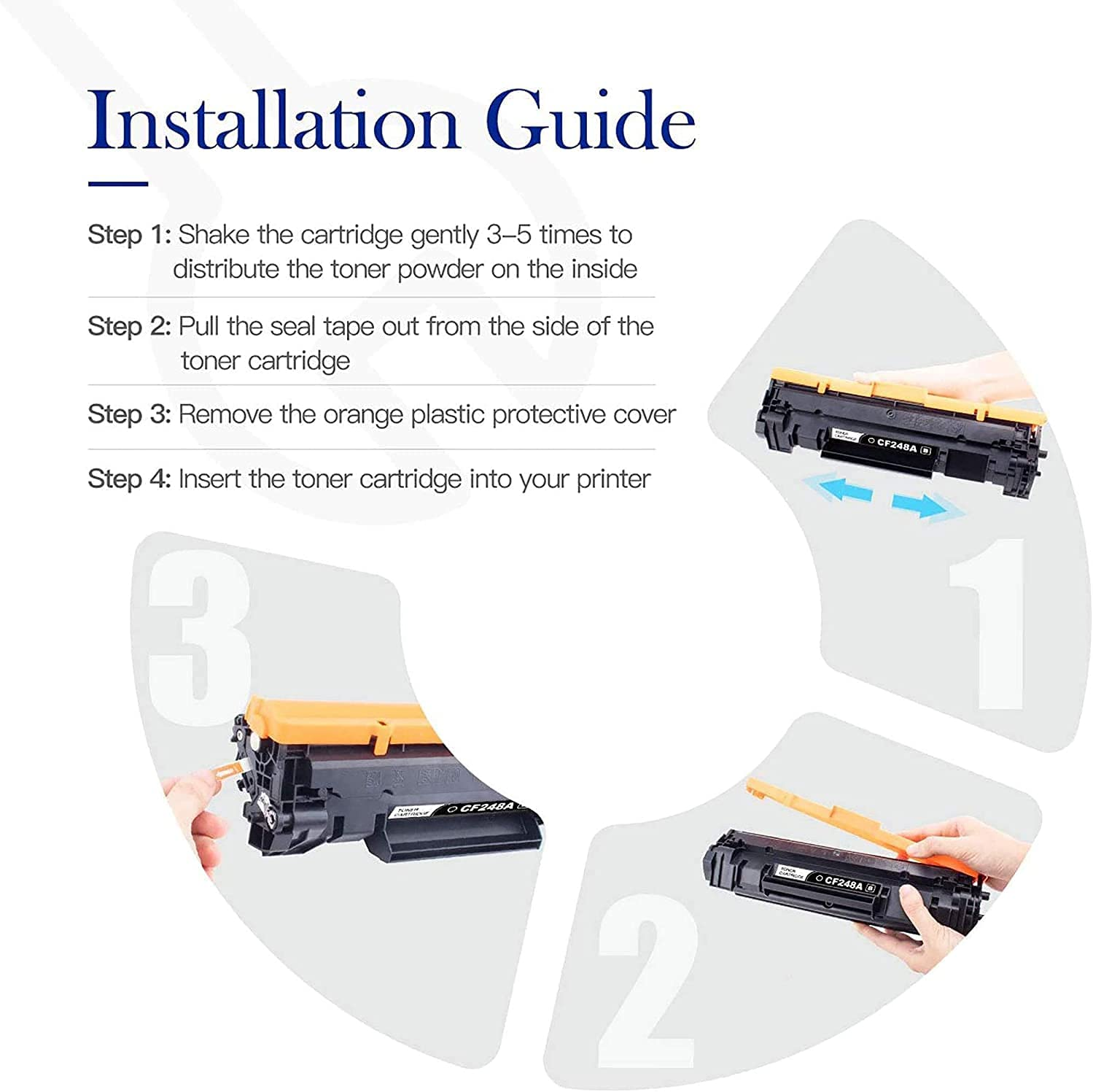 2 Pack CF248A 48A Toner Cartridge Compatible with HP Laserjet PRO M15 M15A M15W M28 M28A M28W image number 4