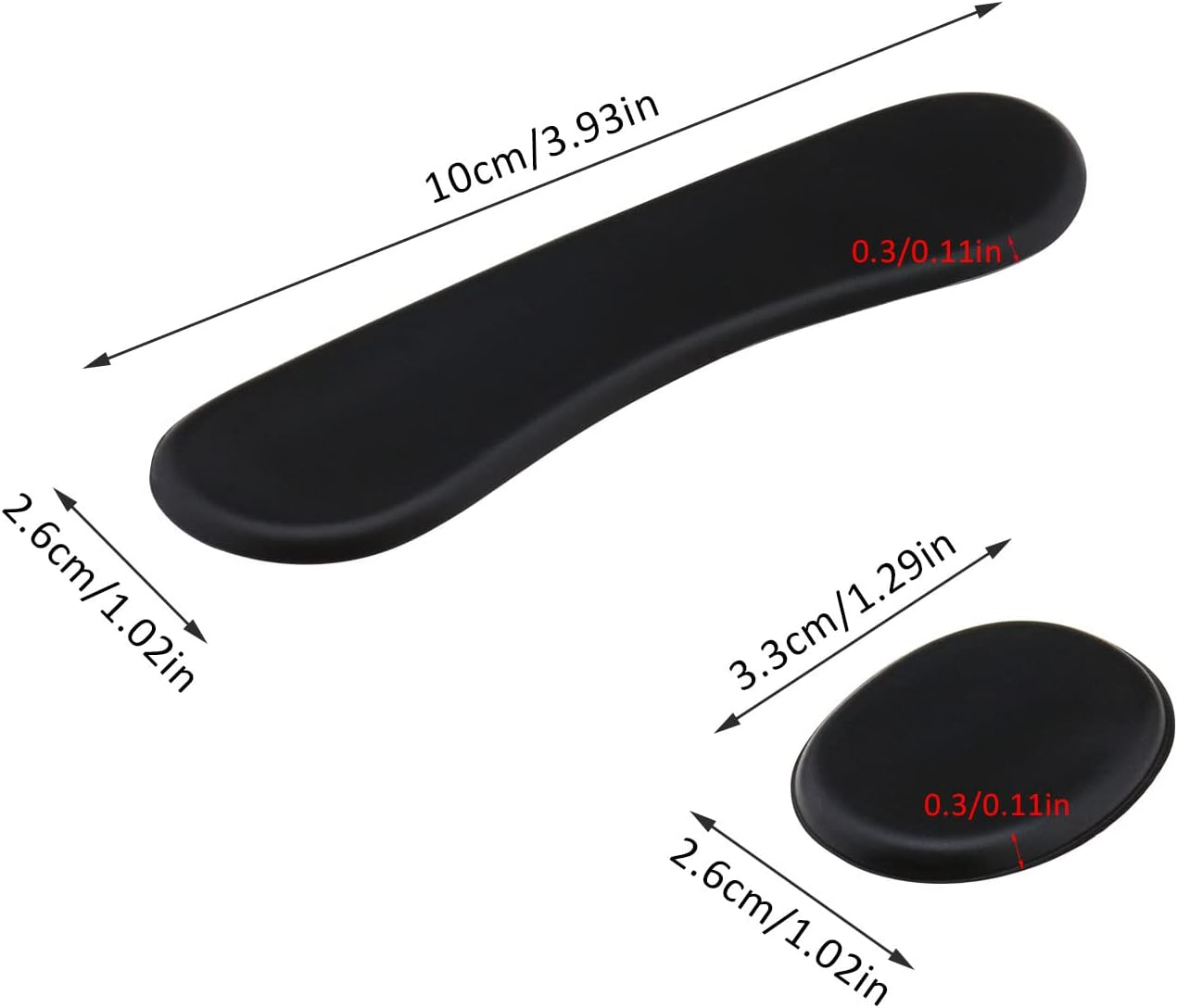 Emagtech 10PCS Drum Dampener Gel Pads Soft Silicone Oval and Long Strip Drum Silencers Pads for Drums Kits Snare Drums Cymbal Percussion Instrument Black image number 5