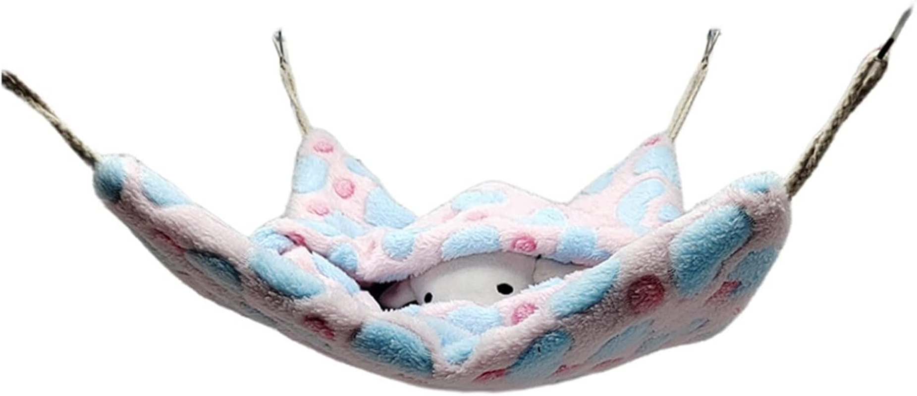 ISMARTEN Small Animal Hanging Hammock, Pet Hanging Nap Sack Sleep Bag Bed, Cage Hammock Beds for Ferret Guinea-Pig Sugar Glider Hamster Rat Mice Chinchilla Flying Gerbil and Squirrel (Green)