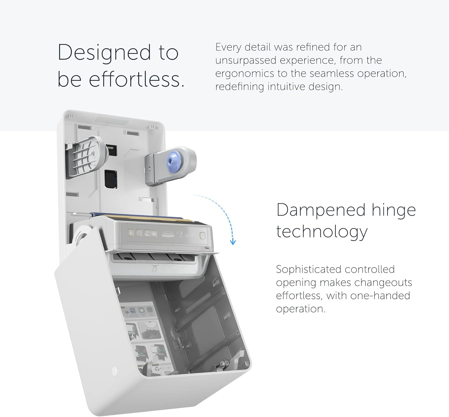 Kimberly-Clark Professional&trade; ICON&trade; Automatic Roll Towel Dispenser (53940), White Chassis with White Mosaic Design Faceplate; 1 Dispenser and Faceplate per Case image number 3
