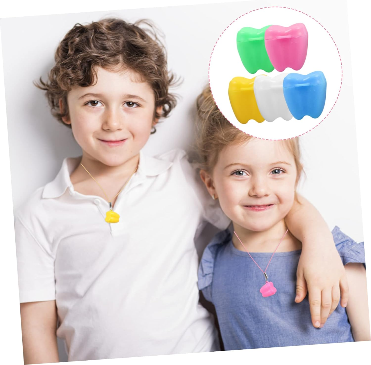 Yardwe 20Pcs Box Tooth Keepsake Box Mixed Style Lightweight Easy Open Teeth Holder for Memories Smooth Surface Personal Info Recording Present image number 6