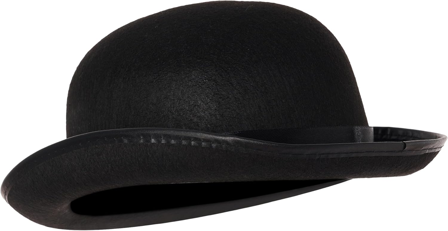 Spooktacular Creations Bowler Hat for Men, Top Derby Hats Victorian Accessory Halloween Costume Accessories for Halloween Cosplay Party image number 4