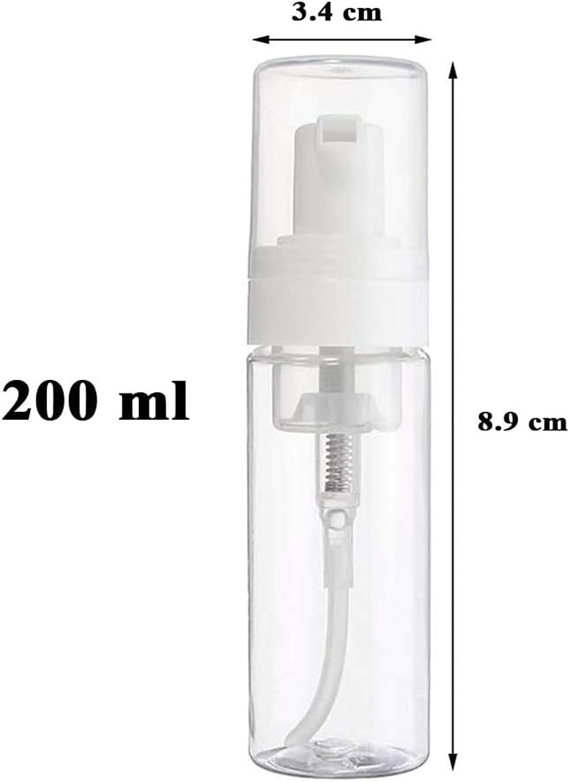 Foaming Dispenser 7Oz Transparent Empty Spray Bottles 2Pcs Plastic Foam Pump Travel Soap Portable Foam (200Ml) image number 2