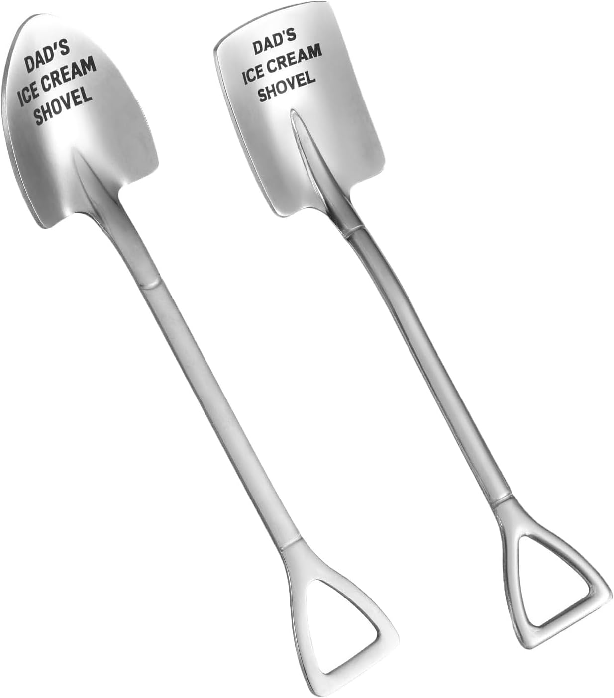 Chengruiy 2 Pack 304 Stainless Steel Ice Cream Scoop Shovel Set - Unique Gifts for Dad, Husband (Fathers Day, Christmas, Birthday, New Year Stocking Stuffers from Son Daughter) image number 1