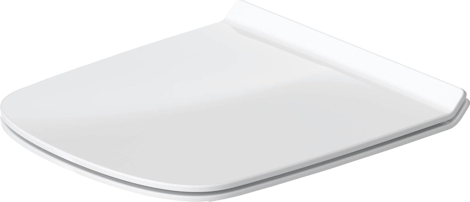Duravit Toilet Seat Durastyle, Urea Thermoset Toilet Lid, Toilet Cover with Stainless Steel Hinges, White image number 3