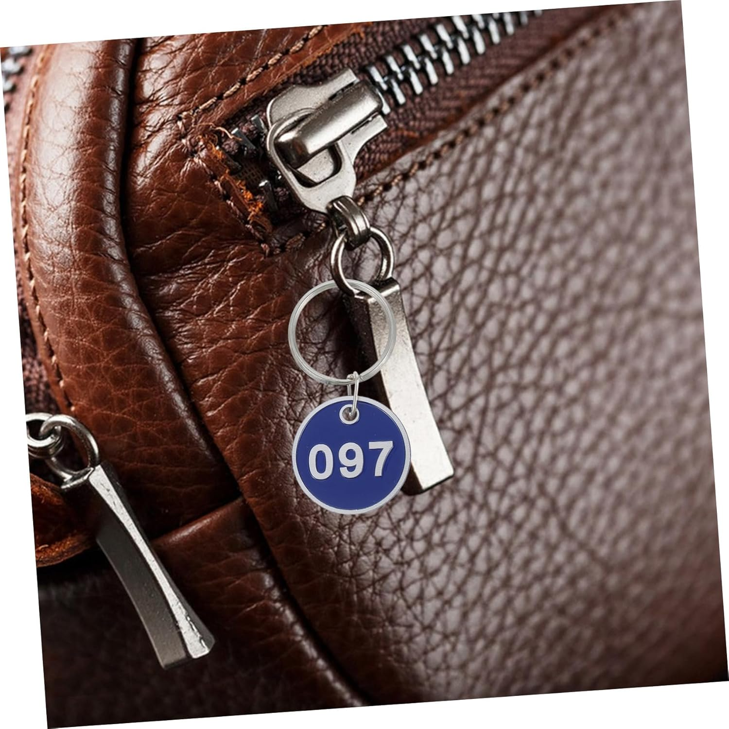 KALLORY 100Pcs Tags Aluminum Alloy Metal Luggage Tags Keychain for Hotels Dormitories Travel Suitcases image number 4