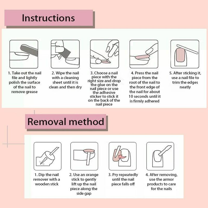 24X Orange Fake Nail Reusable Stick on Nails Press on Full Cover False Nail Tips, ABS Fashion Stick-On Nails, Easy Application, Elegant and Versatile Design for All Occasions