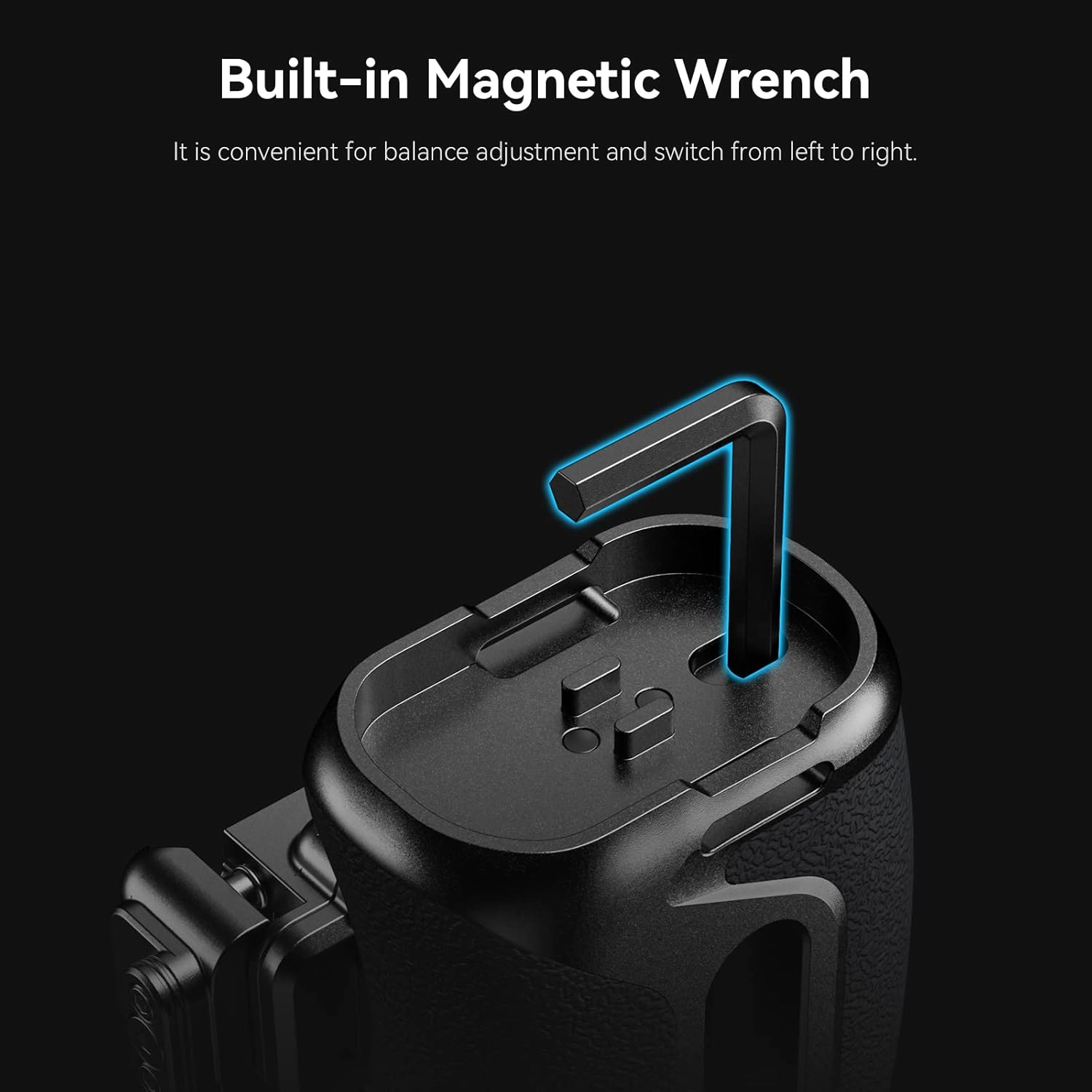 Smallrig Snap-On NATO Side Handle, Quick Lock Design, Up/Down Adjustable, Built-In Cold Shoe Mount, 1/4''-20 Thread Hole, Wrist Strap Hole - 4017 image number 6