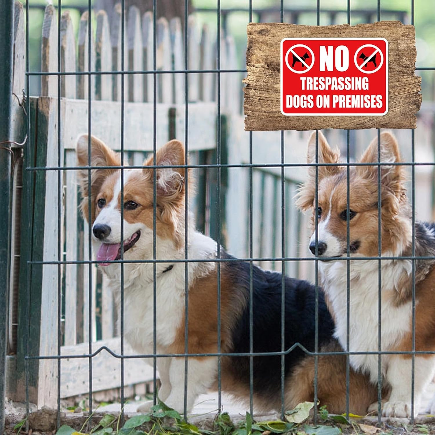 6Pcs Forbidden Access for Dogs on the Terrain Sign, 18X13Cm Dogs on the Terrain Sticker Waterproof Beware of Dogs Sign Prohibited Access for Dogs Sign for Home Garden Door Garden