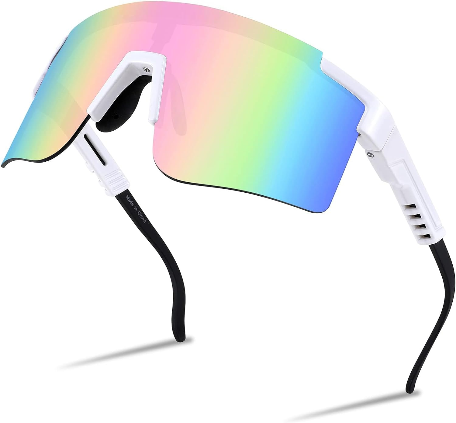 FEISEDY Sports Sunglasses for Women Men, UV400 Protection Outdoor Cycling Running Biking Sports Goggles