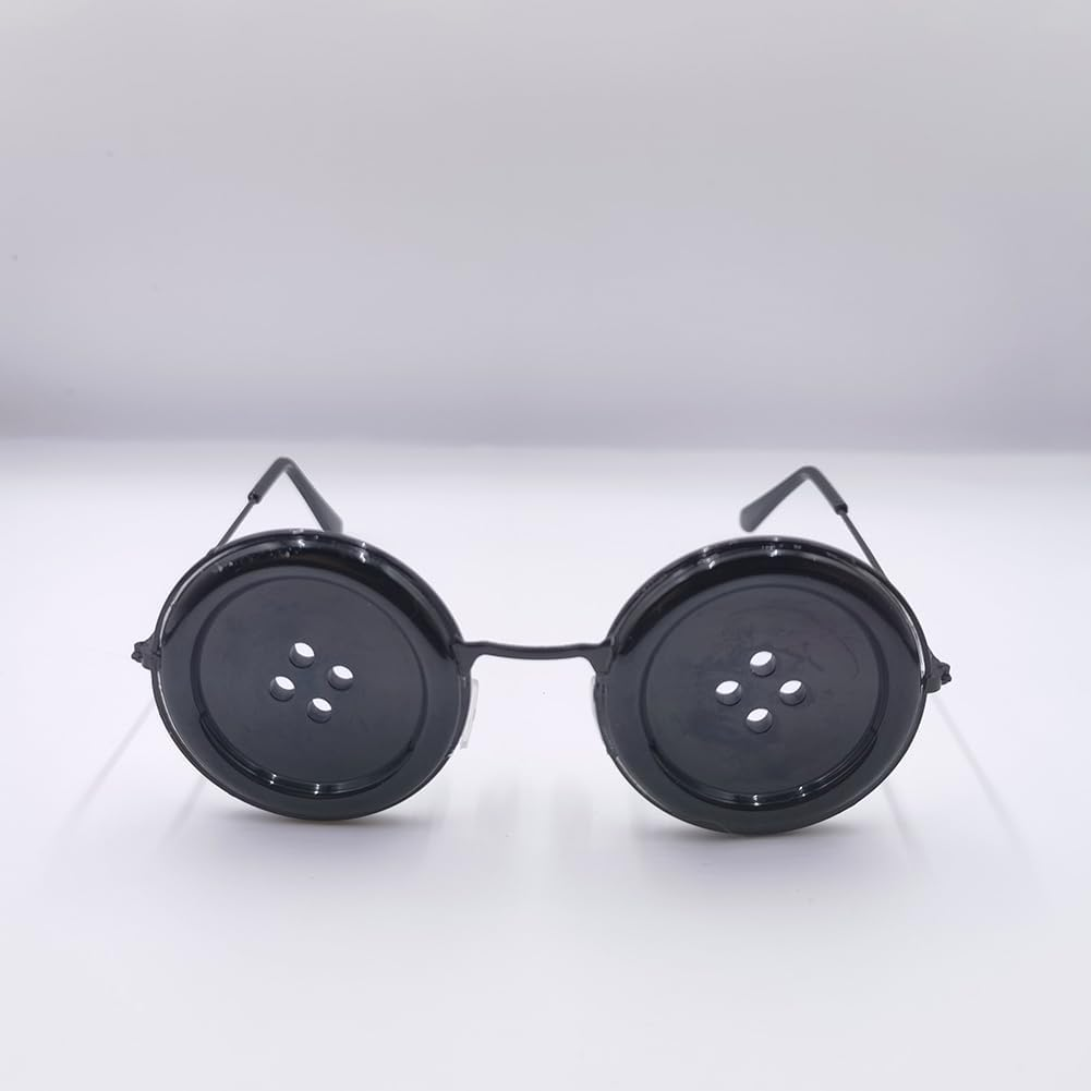 Ealipoi Coraline Necklace Anime Button Eyes Glasses with Coraline Hairclip Merch Cosplay Costume Accessories for Adult image number 3